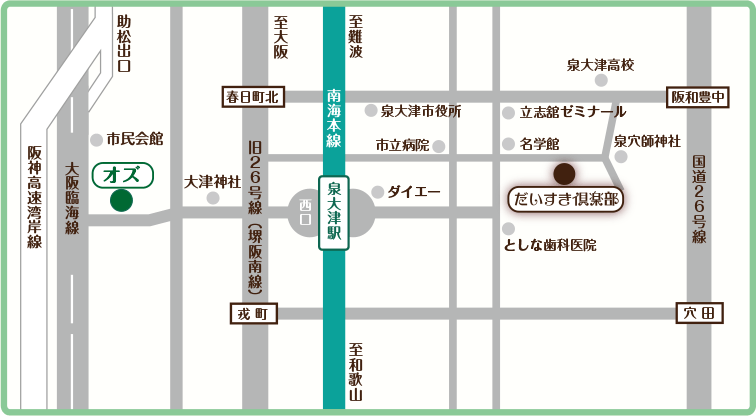 地図 / 特別養護老人ホームオズ だいすき倶楽部